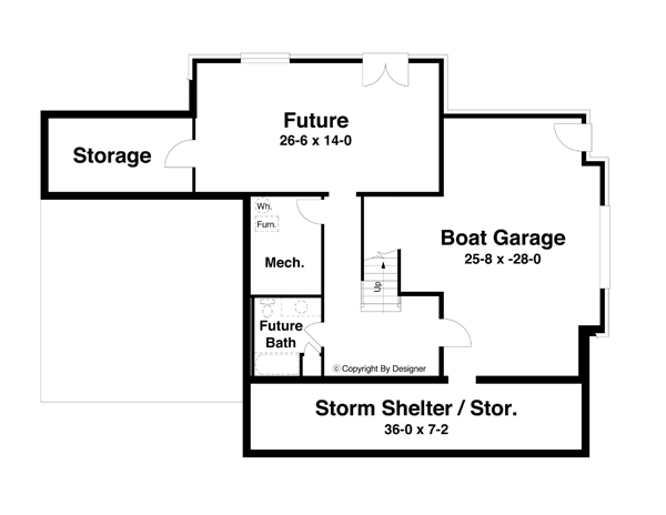 Lower Level image of HAMPTON House Plan